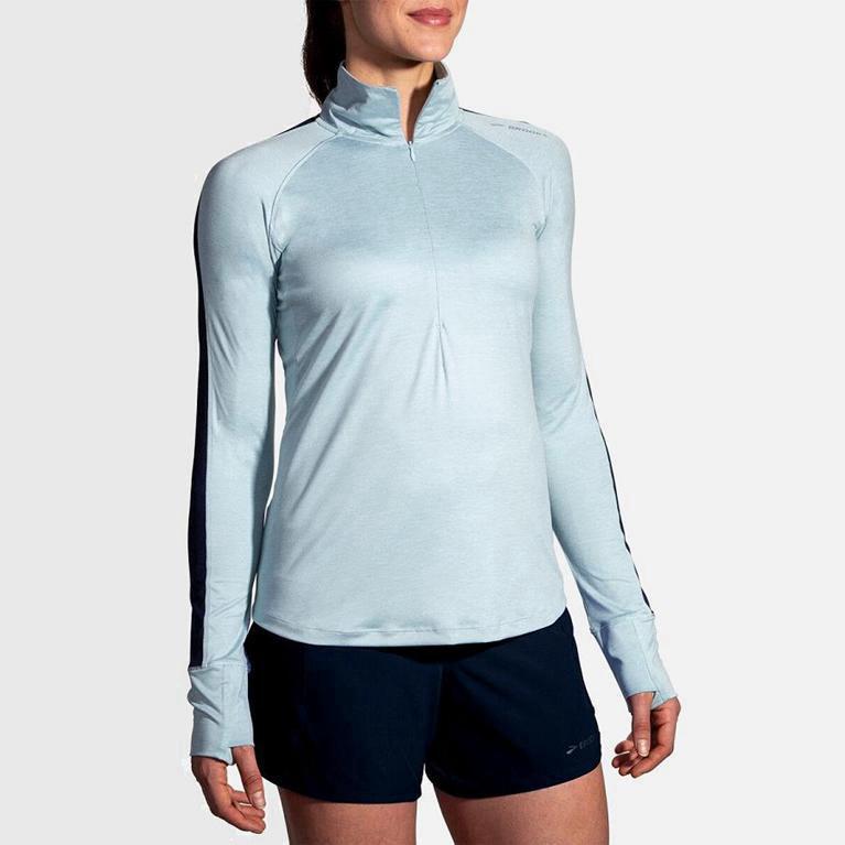 Brooks Dash Half Zip Hardloopjassen voor Dames Blauw (FACMJ-4728)